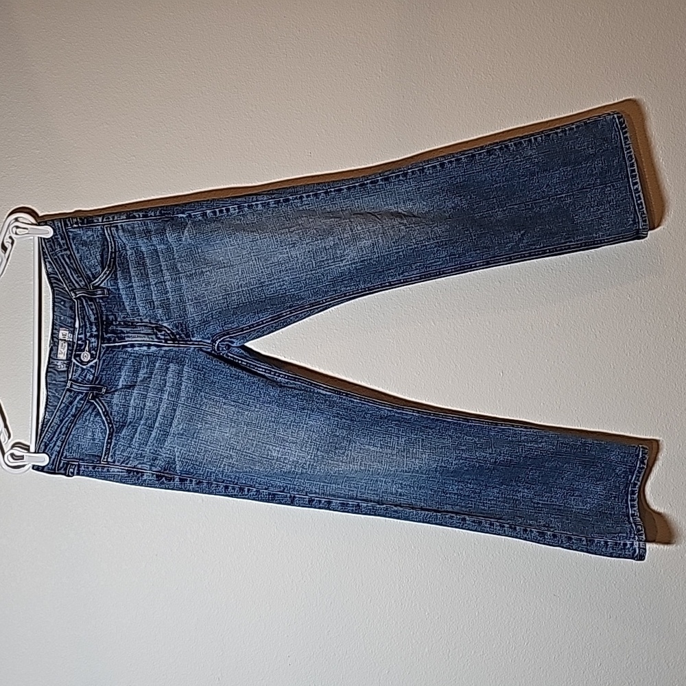 Levi's 545 Blue Jeans Denim Pants Mid Rise Bootcut Whiskering Fading 10 Y2K